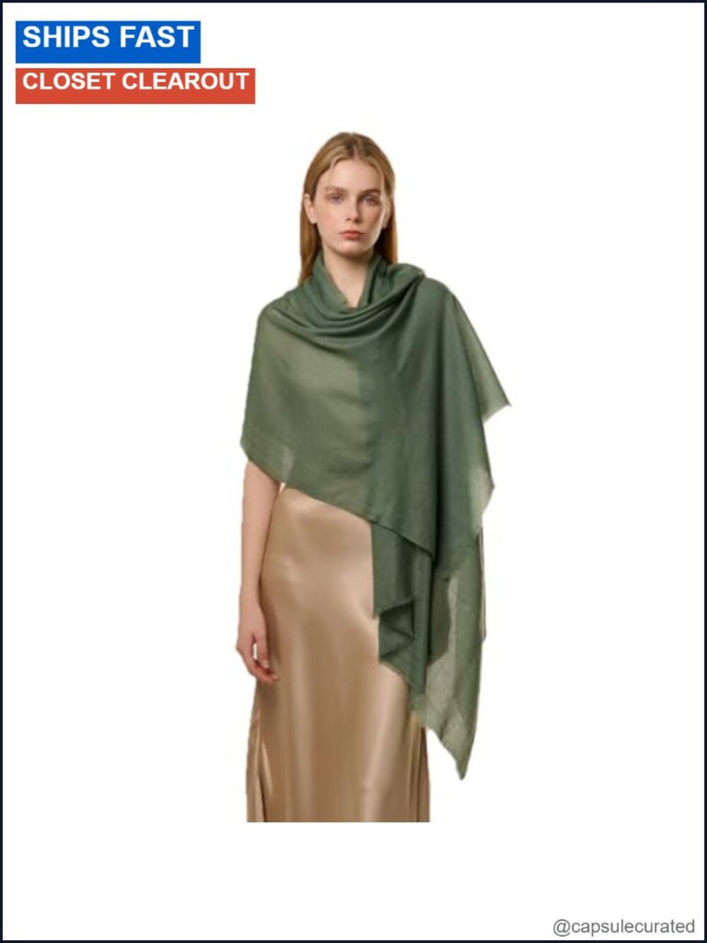 100% Cashmere Shawl Wrap Women 75x30 Featherlight Sheer Scarf